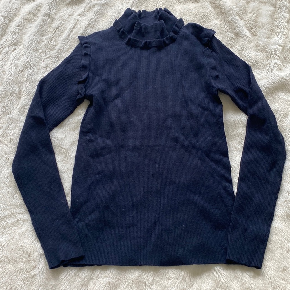 NWT trendy ruffle turtle neck